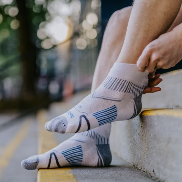 Man wearing Balega socks