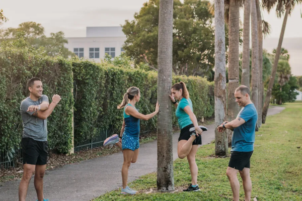 Group of Runners Stretching