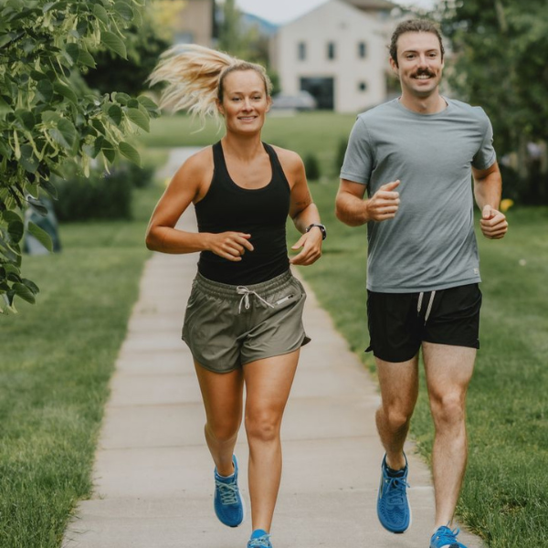 Man and woman wearing Vuori apparel