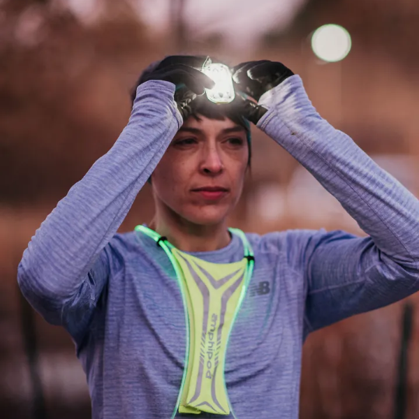 Woman in Reflective Gear