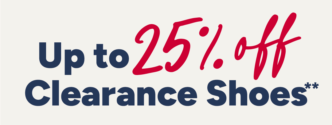 Up to 25% off Clearance Shoes